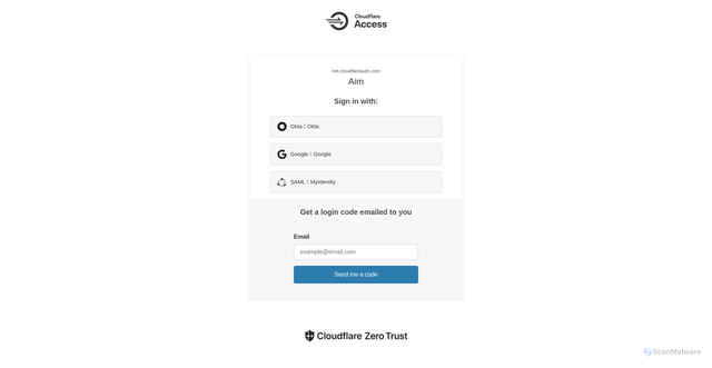 Security scan screenshot of https://aim.cloudflare.com