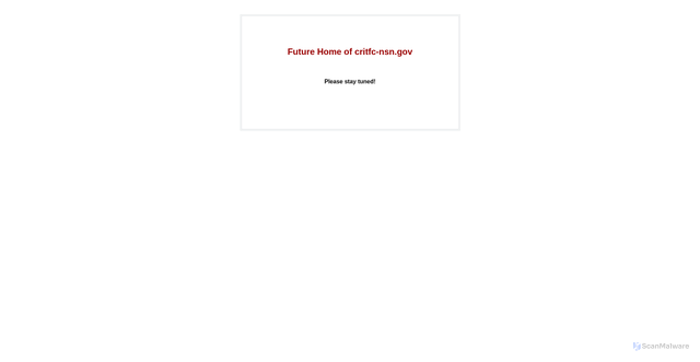 Security scan screenshot of https://critfc-nsn.gov/