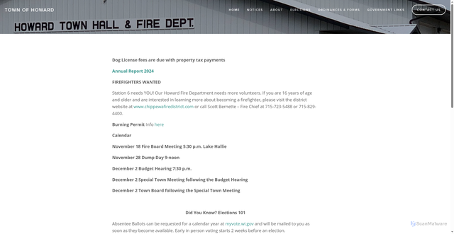 Security scan screenshot of https://howardchippewawi.gov/