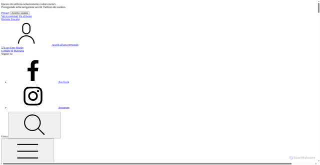 Security scan screenshot of https://www.comune.marciana.li.it/portal