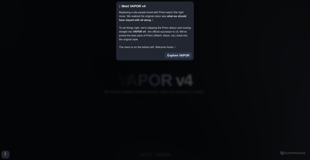 Security scan screenshot of http://en.securevpn.vapor.my/