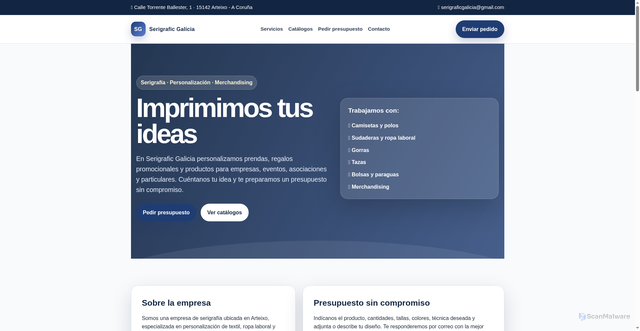 Security scan screenshot of https://serigraficgalicia.com/