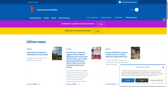 Security scan screenshot of https://comune.grosotto.so.it/
