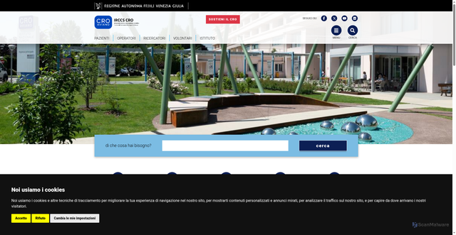 Security scan screenshot of https://www.cro.it
