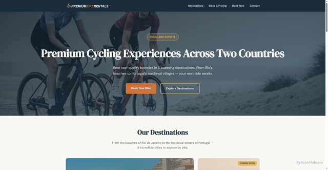 Security scan screenshot of https://premiumbikerentals.com/