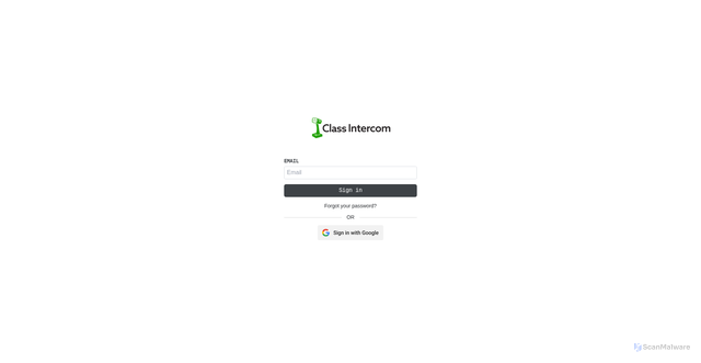 Security scan screenshot of https://app.classintercom.com