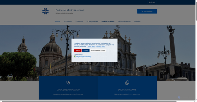 Security scan screenshot of https://www.ordvetct.it/