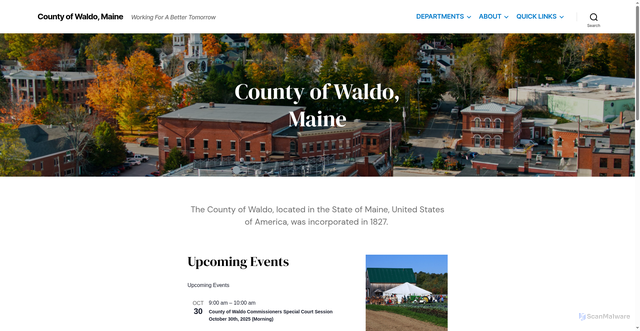 Security scan screenshot of https://www.waldocountyme.gov/