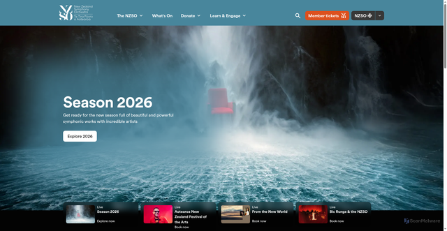 Security scan screenshot of https://www.nzso.co.nz/