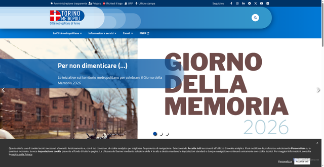 Security scan screenshot of https://www.cittametropolitana.torino.it/