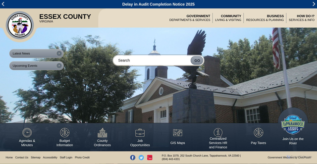 Security scan screenshot of https://www.essexva.gov/