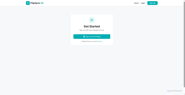 Security scan screenshot of https://flipsynciq.com/signup