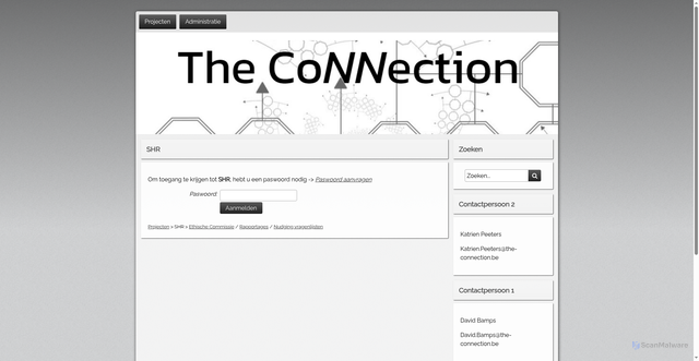 Security scan screenshot of https://forms.the-connection.be/shr