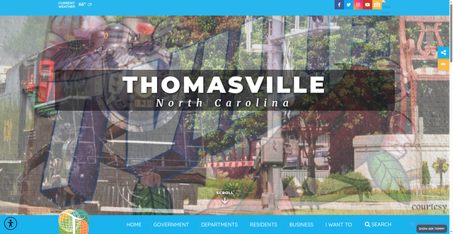 Security scan screenshot of https://thomasville-nc.gov/