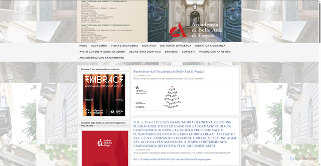 Security scan screenshot of https://www.abafg.it/