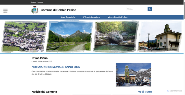 Security scan screenshot of https://www.comune.bobbiopellice.to.it/
