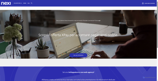 Security scan screenshot of https://ecommerce.nexi.it