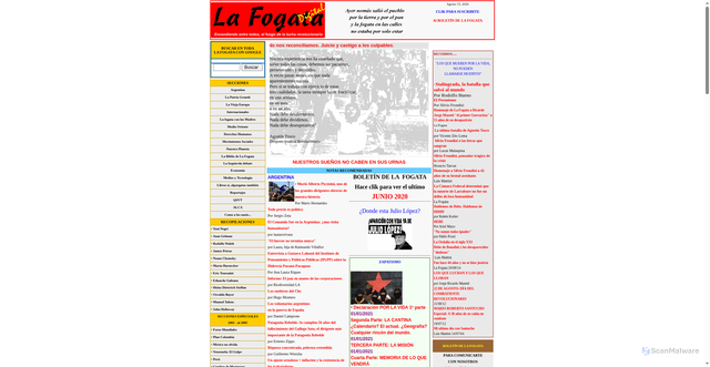 Security scan screenshot of https://lafogata.org