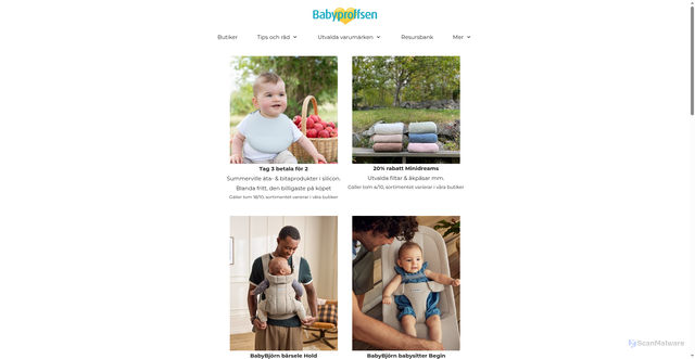 Security scan screenshot of https://babyproffsen.se
