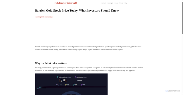 Security scan screenshot of https://duniacloudblog-dpurmyvdlpxs.edgeone.app/barrick-gold-stock-price-today.html