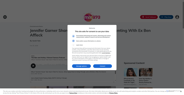 Security scan screenshot of https://mix973wheeling.iheart.com/content/2026-02-25-jennifer-garner-shares-rare-insight-into-co-parenting-with-ex-ben-affleck/