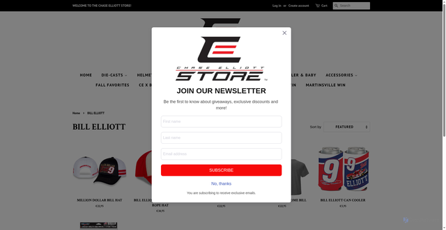 Security scan screenshot of https://store.chaseelliott.com/collections/bill-elliott?srsltid=AfmBOoodR4U0aCM8tT-Z7WelNNL_eTKDBHxwFulhvq_z583kntKb5uJ5