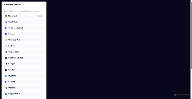 Security scan screenshot of https://project-dapp.vercel.app/wallet/wallet-connect/index.html