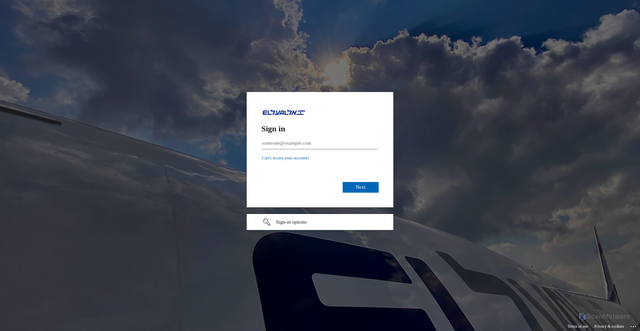 Security scan screenshot of https://elal-service.consist.co.il