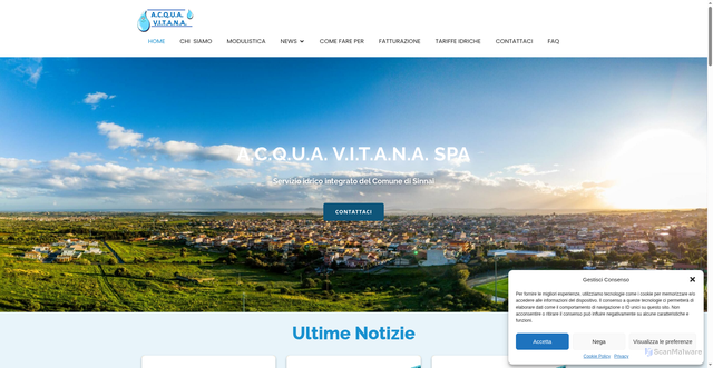 Security scan screenshot of https://acquavitana.com/