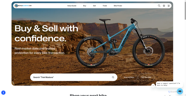 Security scan screenshot of https://bicyclebluebook.com