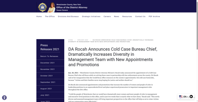 Security scan screenshot of https://www.westchesterda.net/january-2021/da-rocah-announces-cold-case-bureau-chief-dramatically-increases-diversity-in-management-team-with-new-appointments-and-promotions