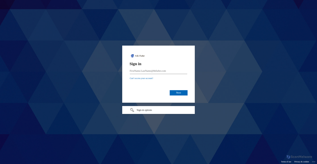 Security scan screenshot of https://hbfuller.sharepoint.com