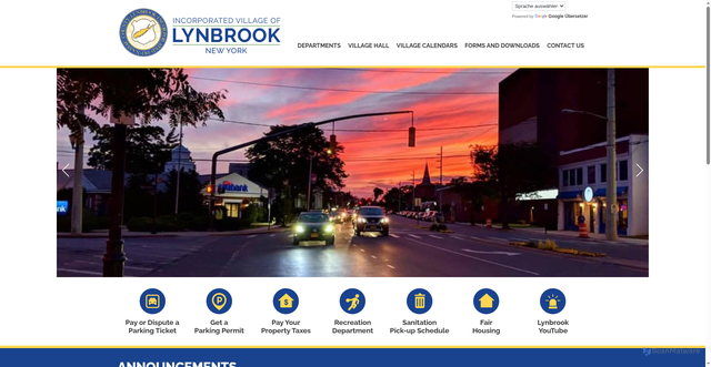 Security scan screenshot of https://lynbrookvillage.gov/