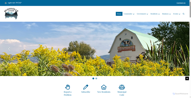 Security scan screenshot of https://huntsvilleutah.gov/
