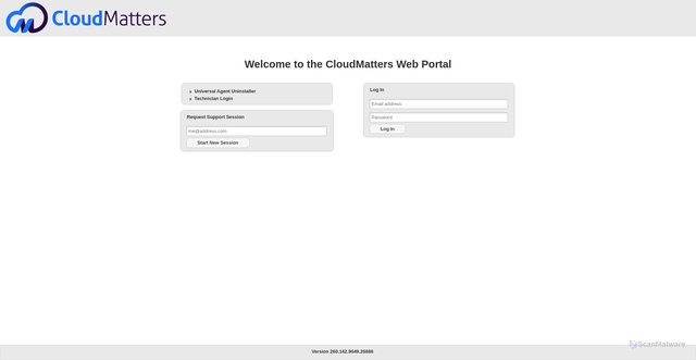 Security scan screenshot of https://cloudmatters.hostedrmm.com