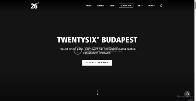 Security scan screenshot of https://twentysixbudapest.com/