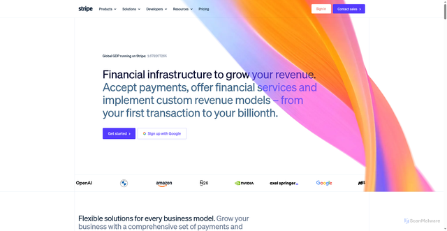 Security scan screenshot of https://armada.stripe.com