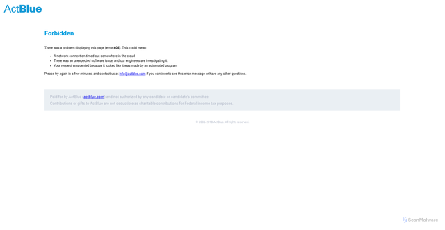 Security scan screenshot of https://electjon.com/