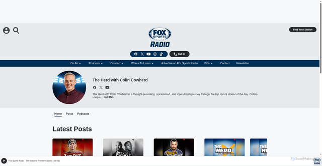 Security scan screenshot of https://foxsportsradio.iheart.com/featured/the-herd-with-colin-cowherd/