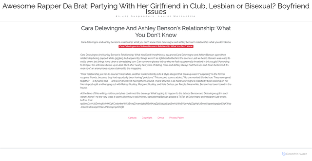 Security scan screenshot of https://theartcopblog-4hidep3ff5.edgeone.dev/22905-cara-delevingne-and-ashley-bensons-relationship-what-you-dont-know.html