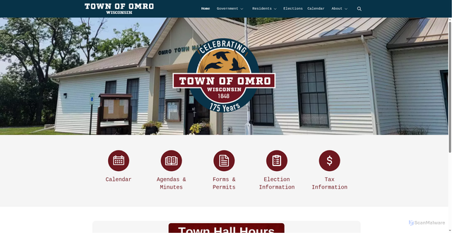 Security scan screenshot of https://townofomro.gov/