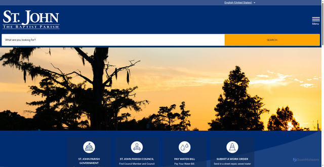 Security scan screenshot of https://www.sjbparish.gov/
