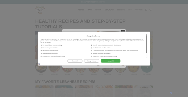 Security scan screenshot of https://alphafoodie.com