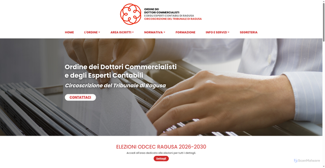 Security scan screenshot of https://www.odcecrg.it/