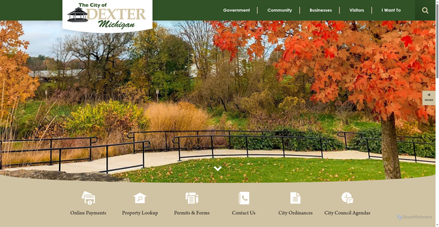 Security scan screenshot of https://dextermi.gov/