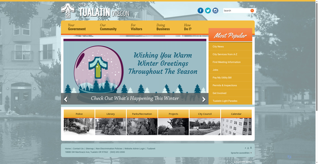 Security scan screenshot of https://www.tualatinoregon.gov/