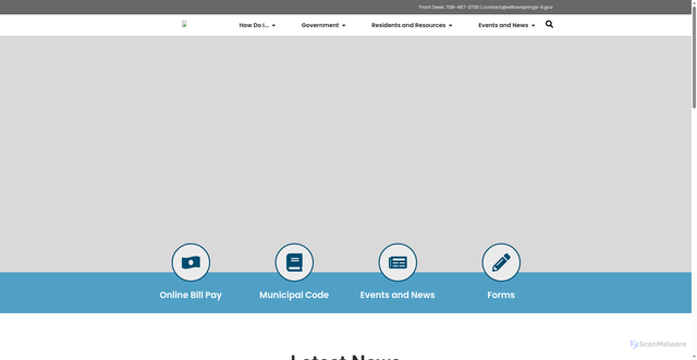 Security scan screenshot of https://www.willowsprings-il.gov/