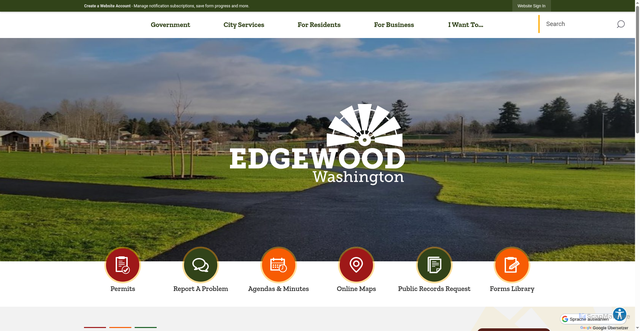 Security scan screenshot of https://www.cityofedgewood.org/