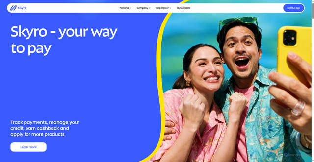 Security scan screenshot of https://skyro.ph