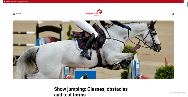 Security scan screenshot of https://magazine.clipmyhorse.tv/en/artikel/showjumping